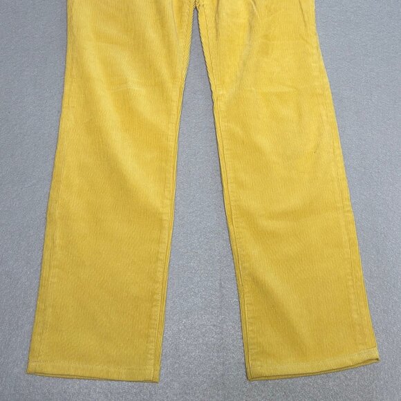 Sid Mashburn Straight Yellow Mens Corduroy 5 Pocket Pants 33 / 32 Button Fly - Picture 3 of 14